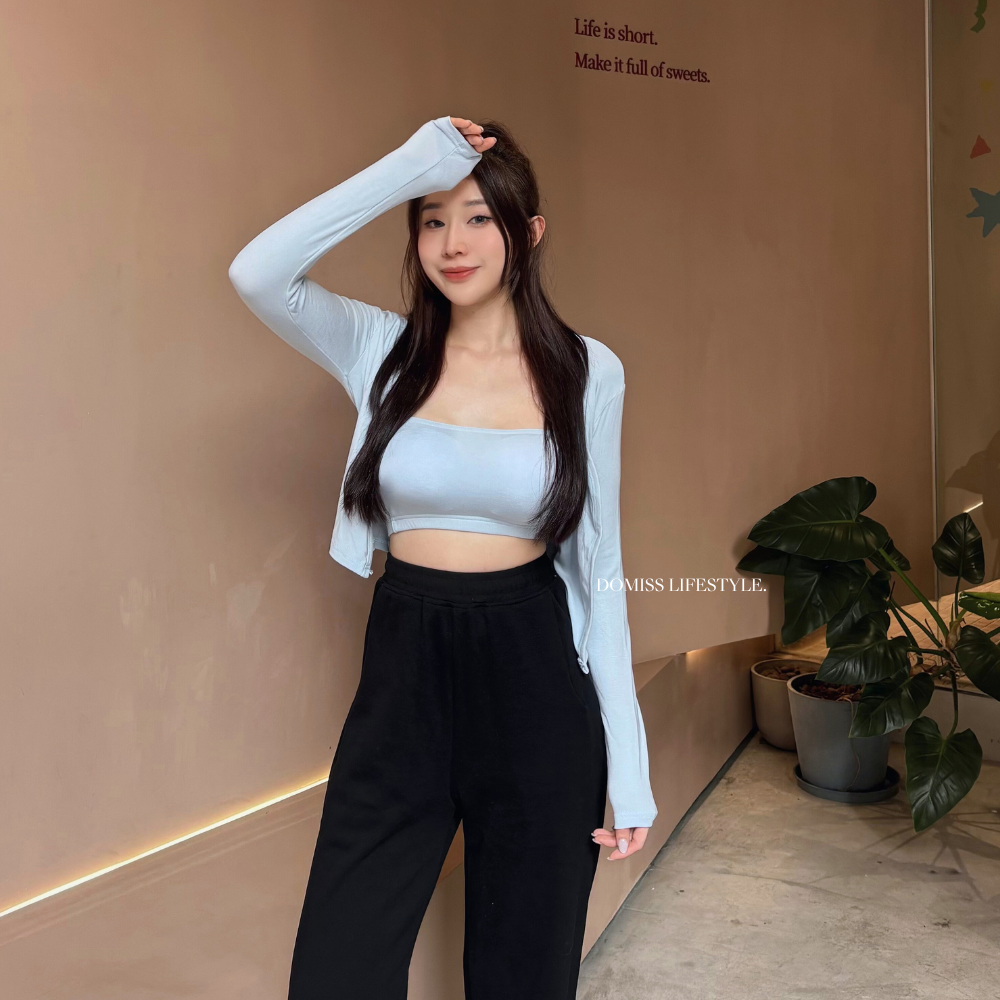 【DOMISS自訂】吸睛! 莫代棉兩件套-平口背心+純色外套 套裝-3色(現貨)