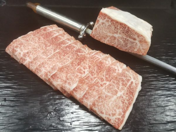 ((新品特價)) 日本宮崎A5和牛頸脊極上韓燒片【150克】