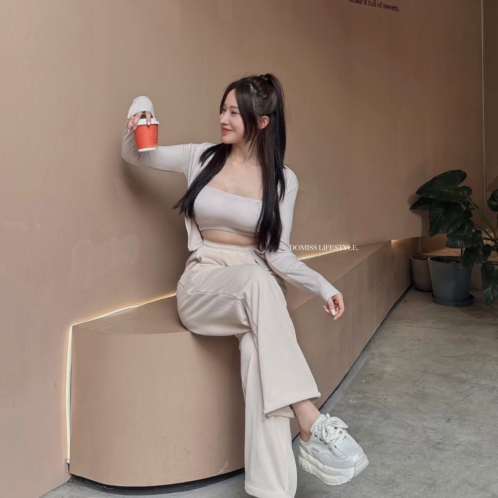 【DOMISS自訂】吸睛! 莫代棉兩件套-平口背心+純色外套 套裝-3色(現貨)