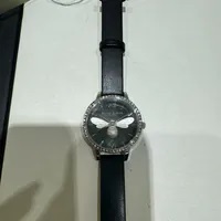 [S] OLIVIA BURTON LONDON BLACK MOP AND SILVER OB16BB13 SPARKLE BEZEL, 885997417617 (SZZ578)