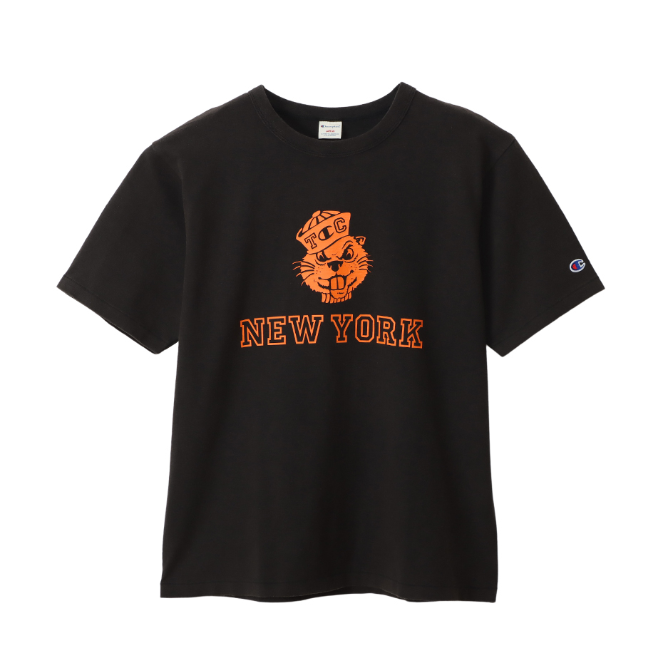 男款-CASUAL 吉祥物印花短袖TEE-黑色（C3-B334-055）