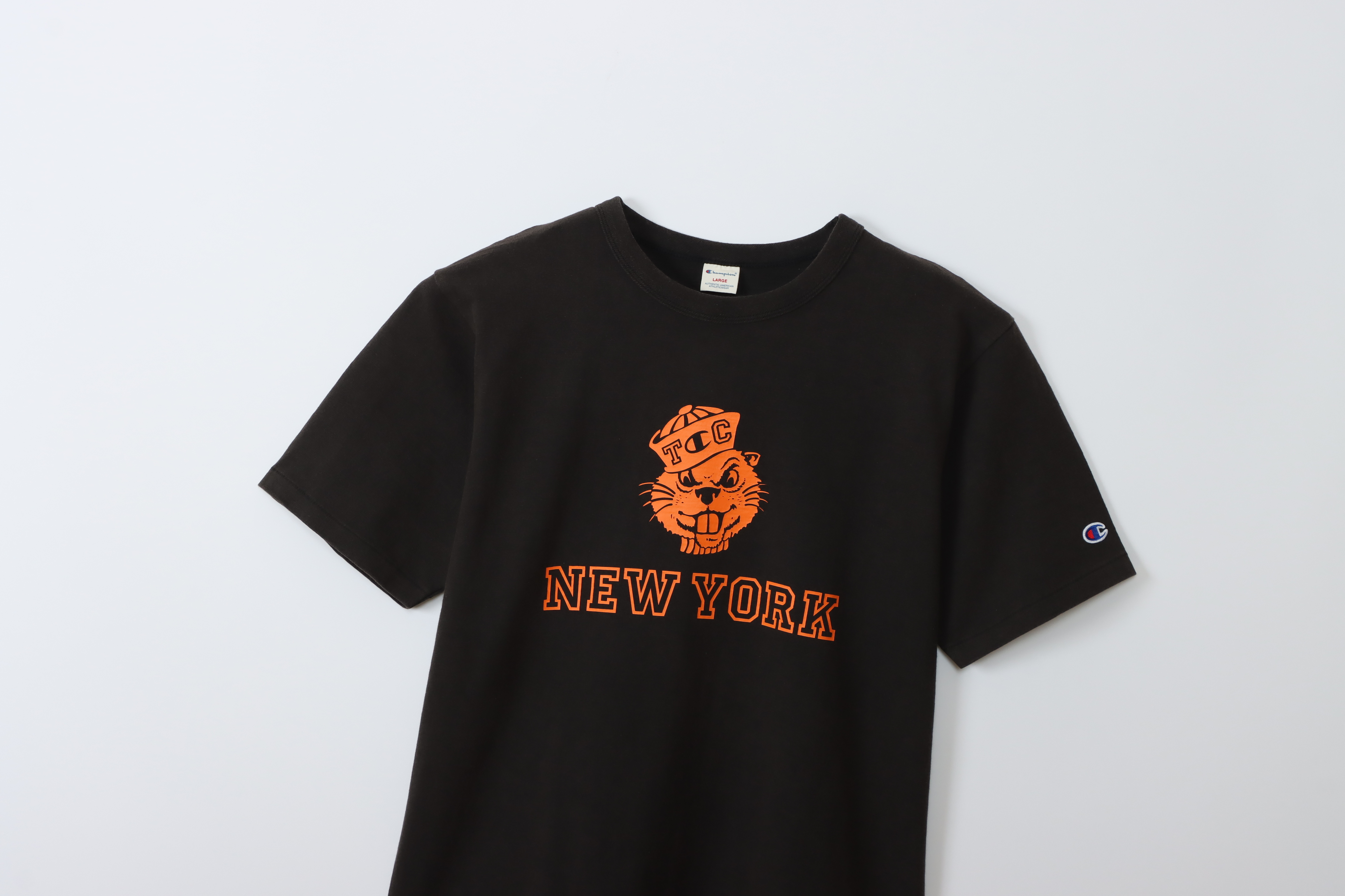 男款-CASUAL 吉祥物印花短袖TEE-黑色（C3-B334-055）