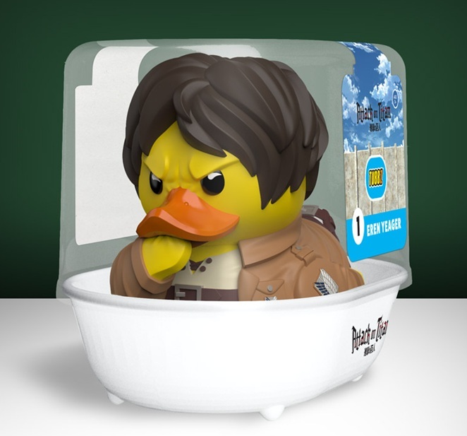 《 TUBBZ 黃色小鴨 》 4吋潮流浴缸小鴨/進擊的巨人-艾連·葉卡