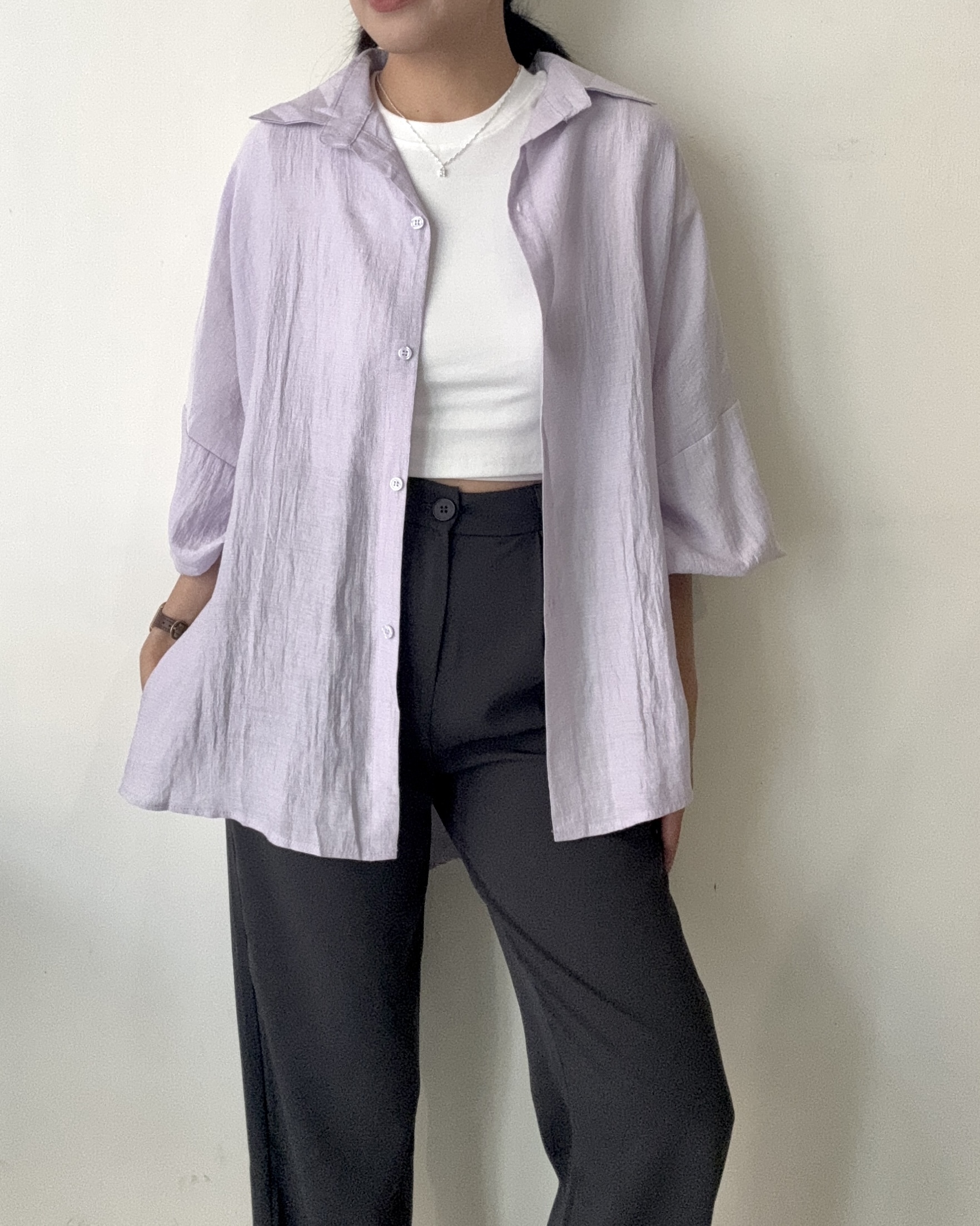 知性氣質直筒西裝褲-7001