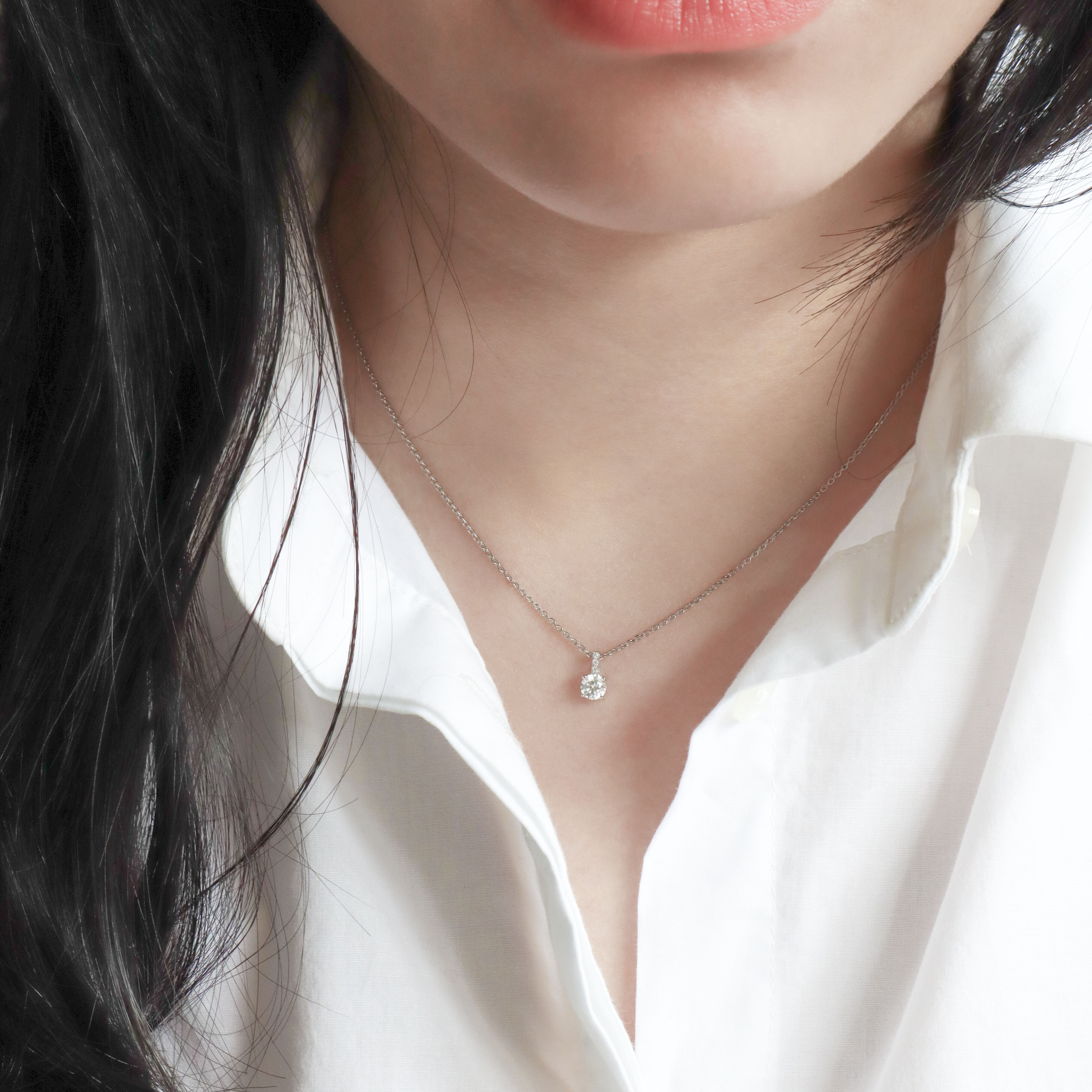 Silver/經典單鋯項鍊