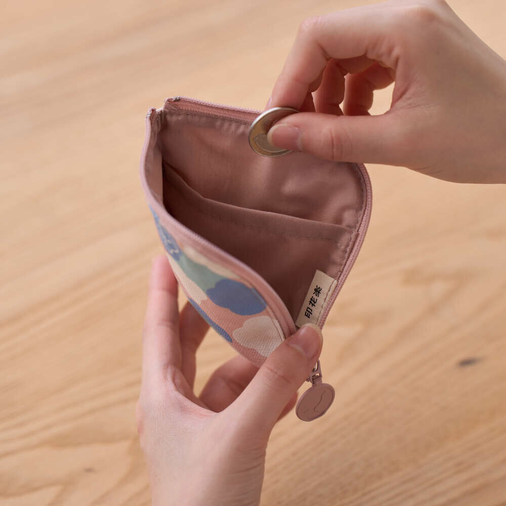 拉鏈卡片零錢包微風柔粉