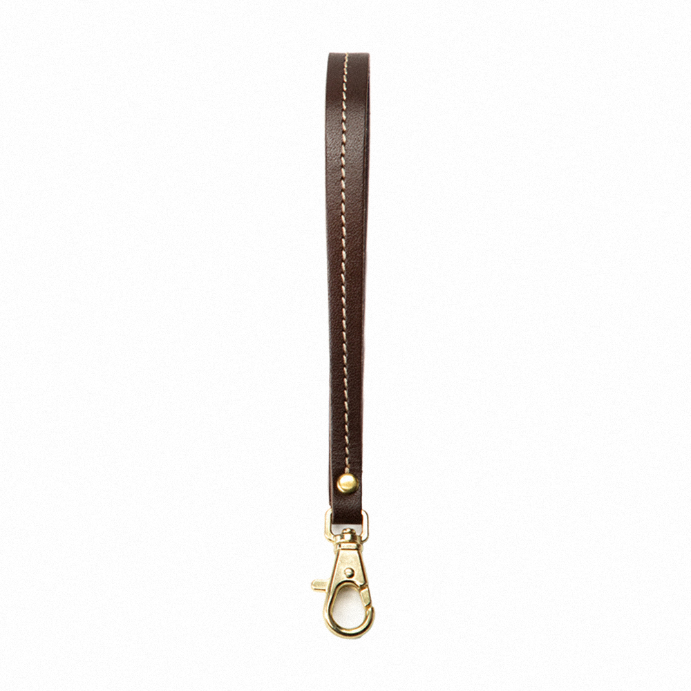 Dark Brown Leather Wrist Strap