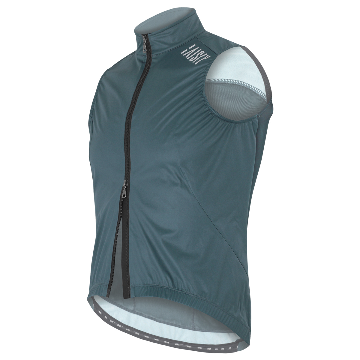 男款雙拉鍊防風背心 BKII 灰藍