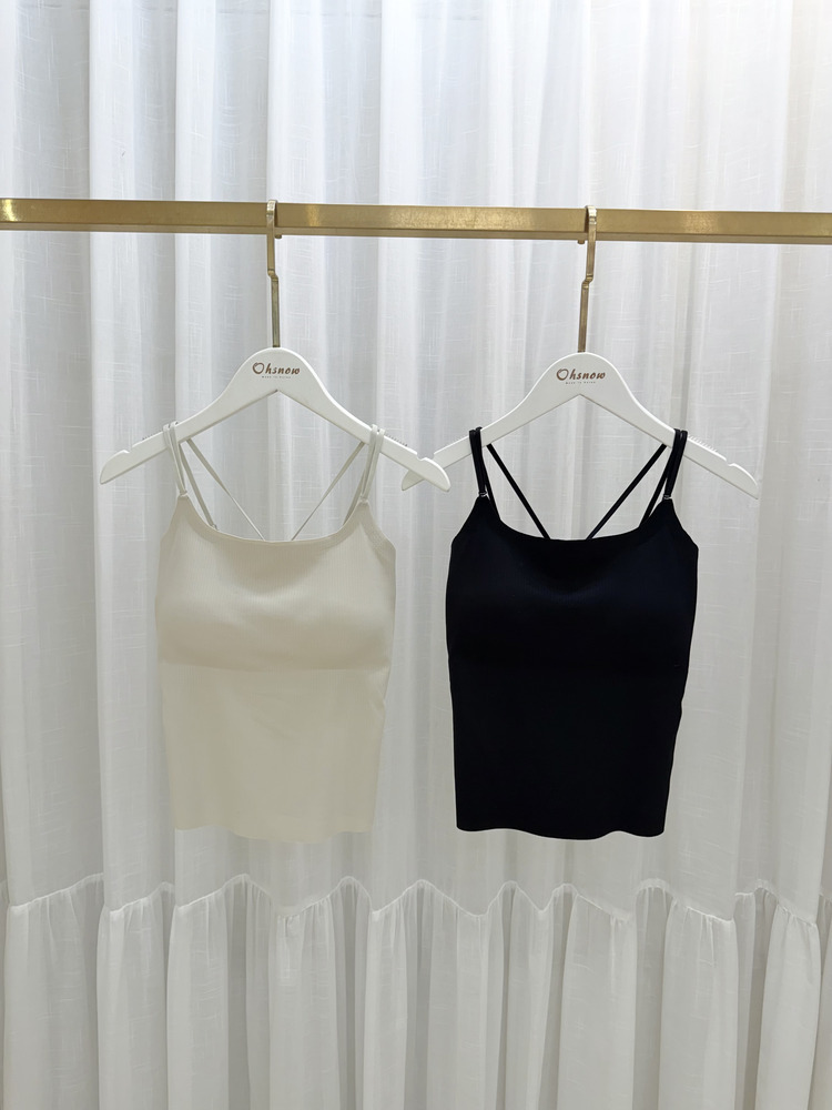 細直條背後交叉背心