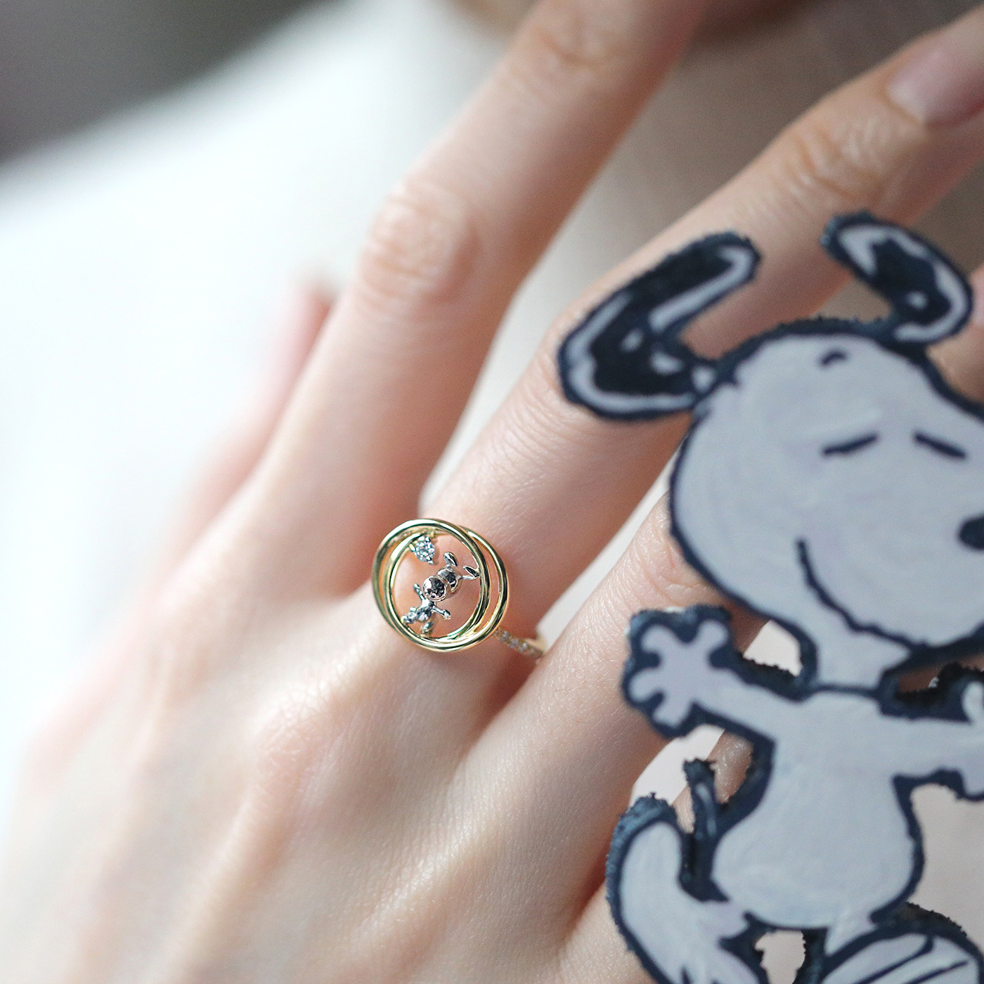 SNOOPY｜歡樂躍動 — 8分鑽石戒指