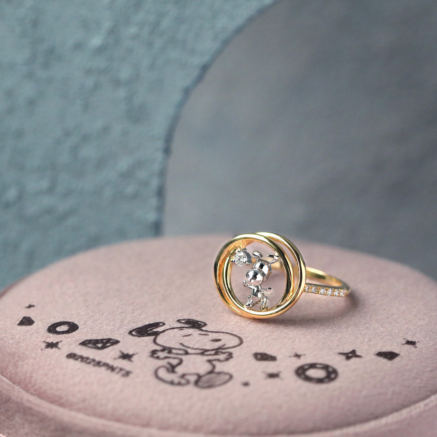 SNOOPY｜歡樂躍動 — 8分鑽石戒指