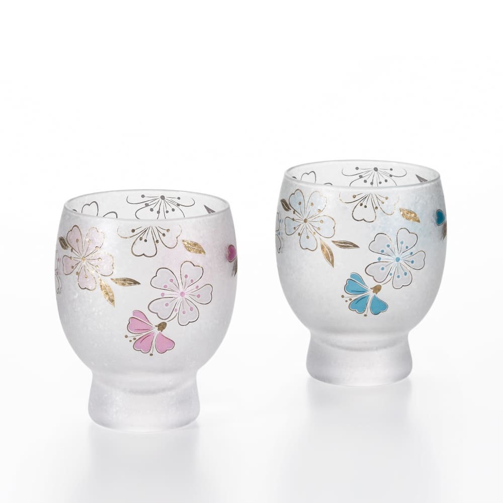 ADERIA 櫻花對杯木盒禮盒組-145ml