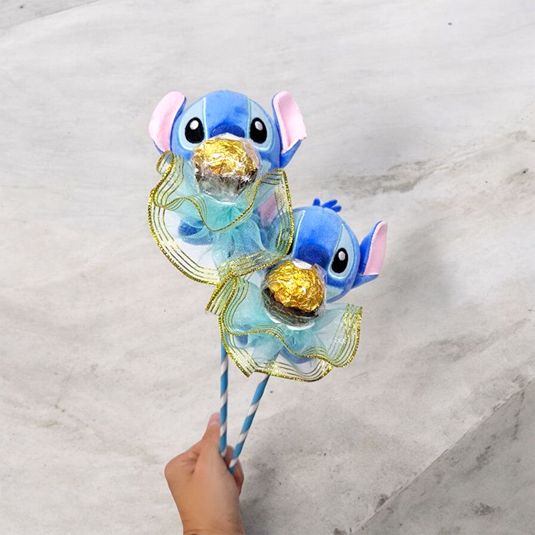 單支玩偶金莎花棒(史迪奇)