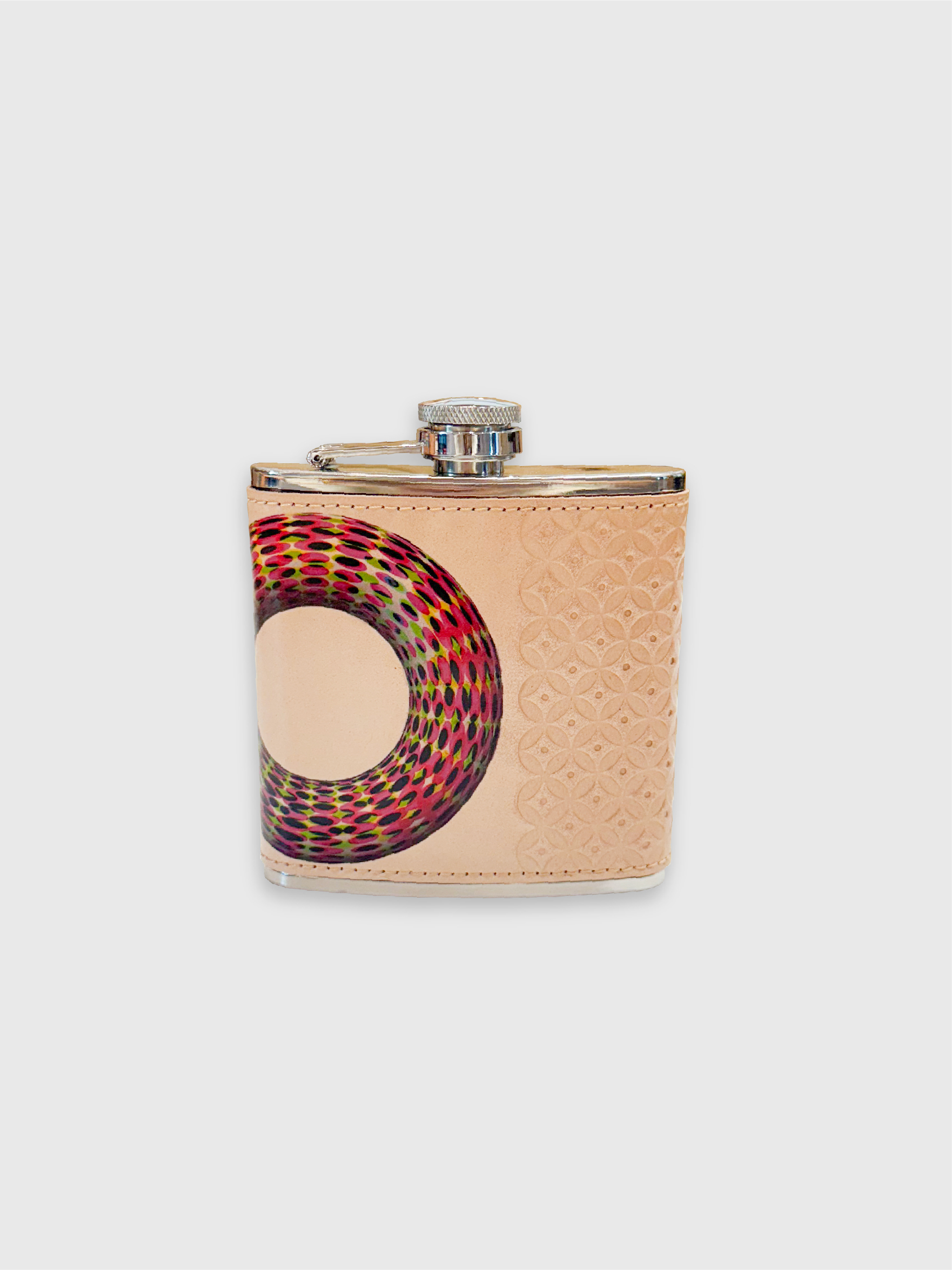 【藝術家聯名】6OZ 真皮不鏽鋼烈酒酒壺（附漏斗）－環宇