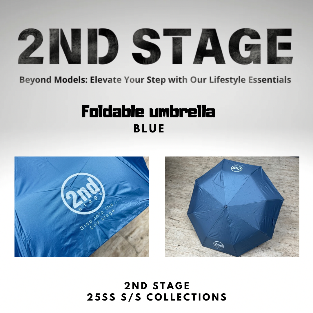2nd Stage Foldable umbrella blue