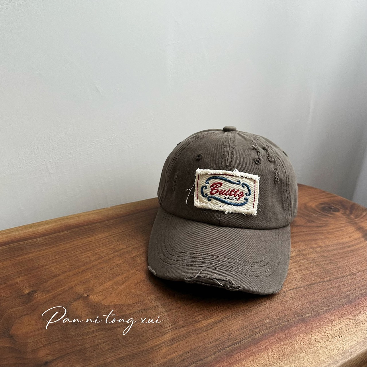 復古刷破鴨舌帽