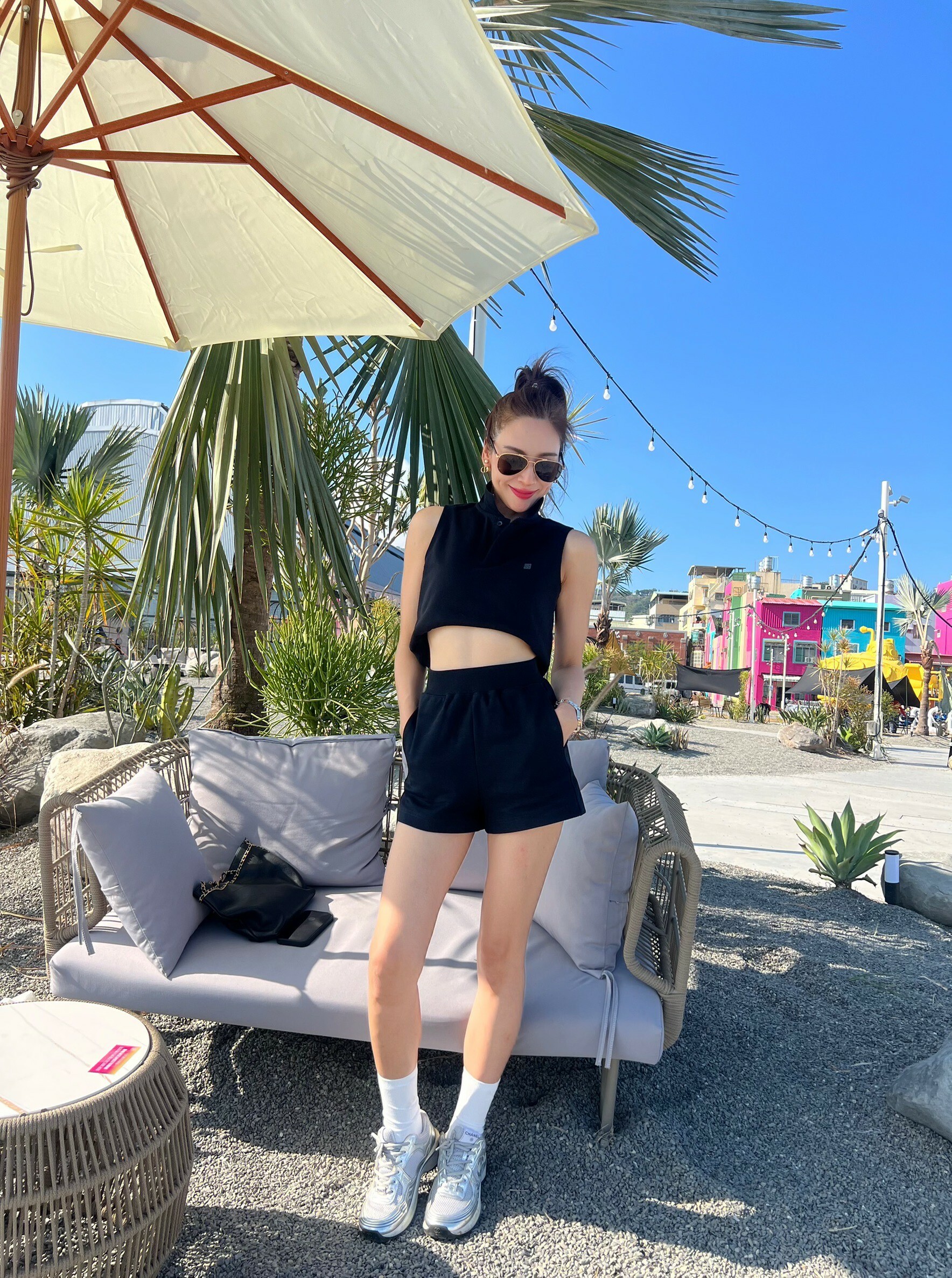 挺版棉翻領背心