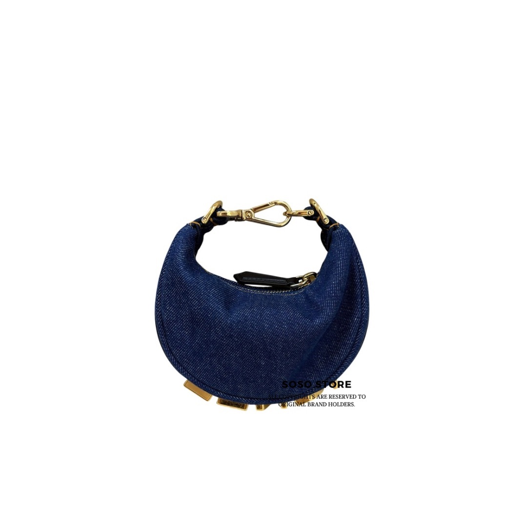 Fendi Graphy Hobo Bag - Denim / Ghw