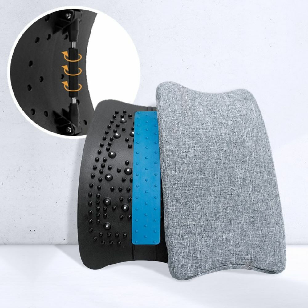 寬版旋轉式磁石腰椎按摩拉背器附布套BE-C00014