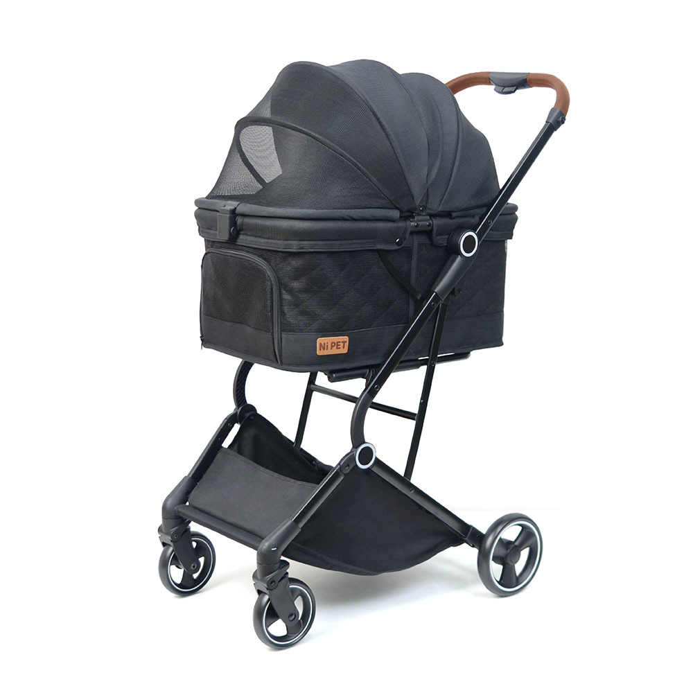 【Ni Pet】T250 Plus 高景觀寵物推車網布版-石磨黑