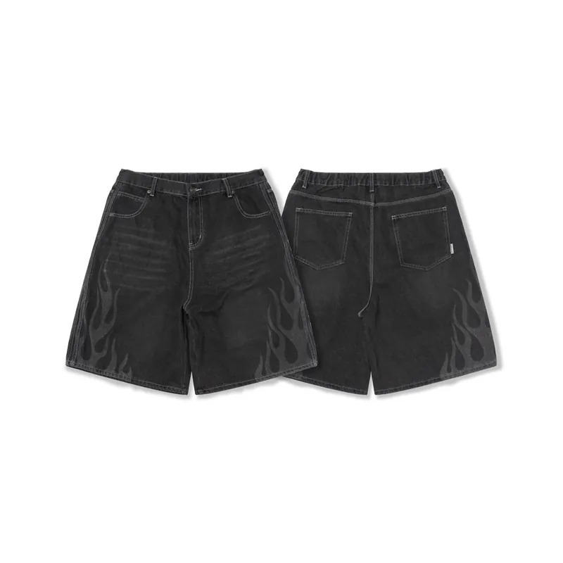ORDINARY 火焰牛仔短褲