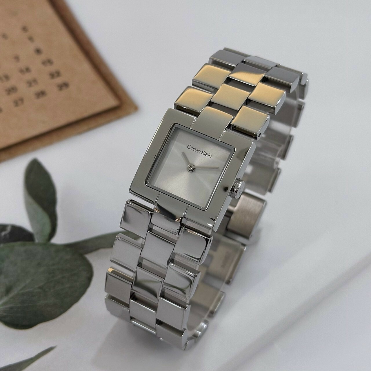 【CALVIN KLEIN】時尚極簡方塊設計女錶CK25100088 22mm 現代鐘錶