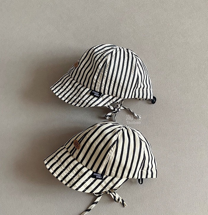 條紋鴨舌帽