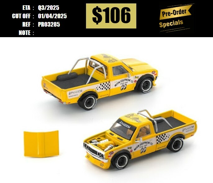 PO-$106 * POP RACE * 1:64 PANDEM DATSUN 620 - MOONEYES [OD28/03]