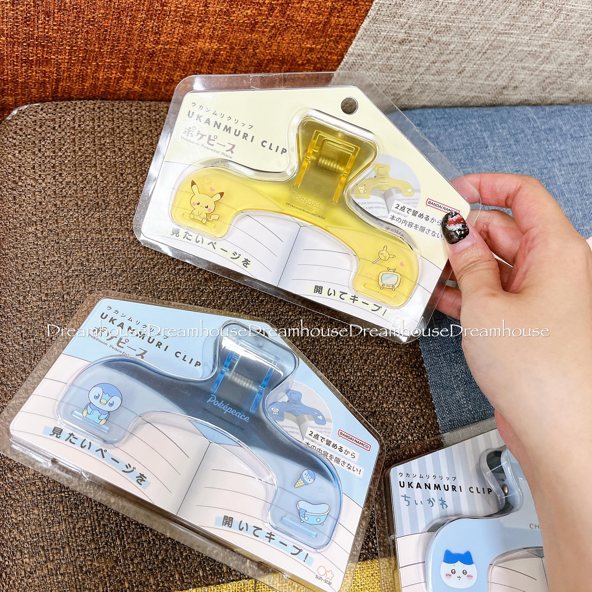 日本限定 吉伊卡哇 精靈寶可夢 皮卡丘 不遮擋書本 書夾 譜夾 夾子 文件夾 萬用夾 樂譜夾 書本防翻頁