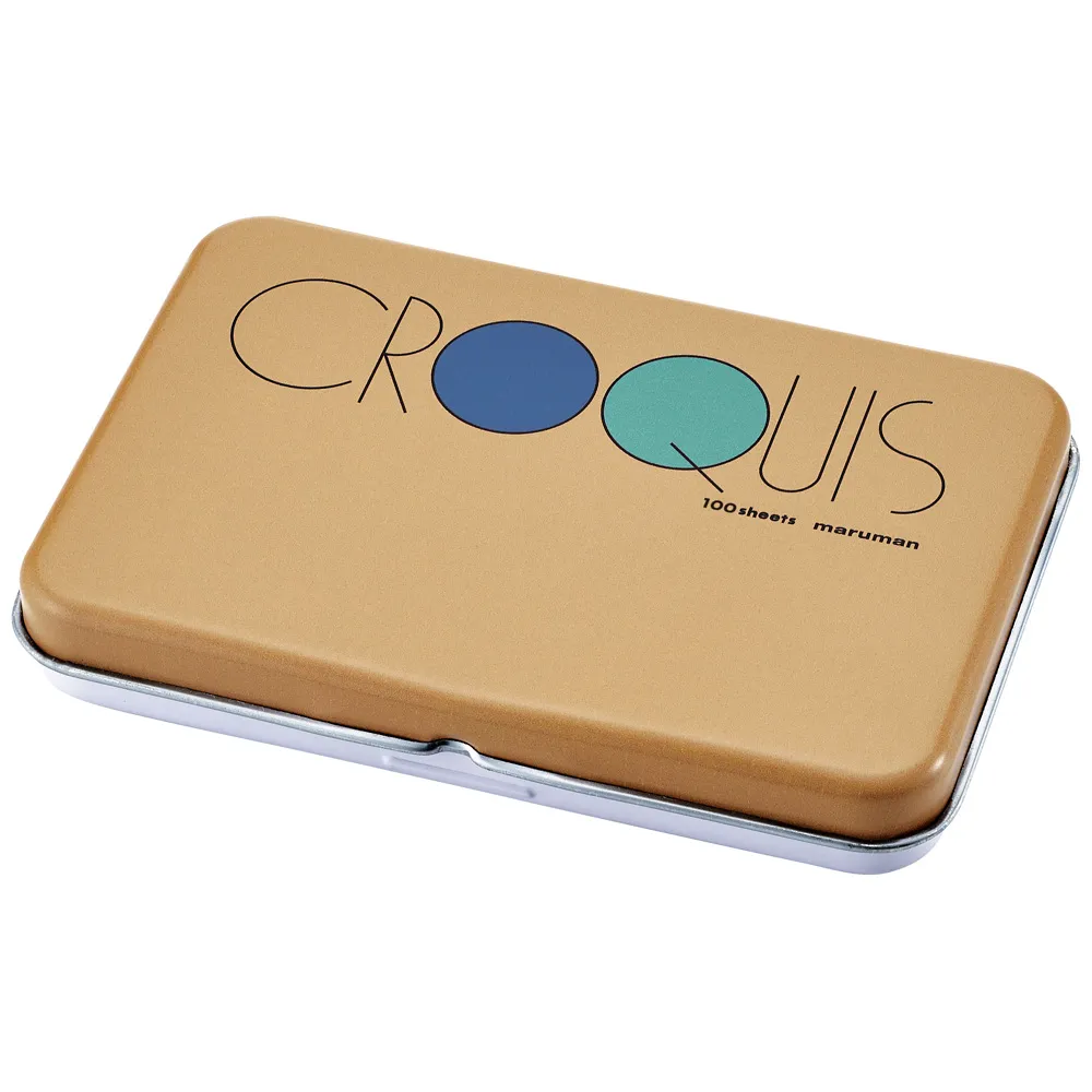 限定 速寫用紙 單張便條 100枚 鐵盒收納組｜MARUMAN 日本