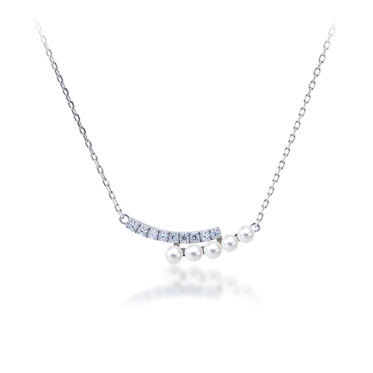 天然珍珠「愛的點點滴滴」925純銀套鍊 (16吋+2公分延長鍊)-SPS0016