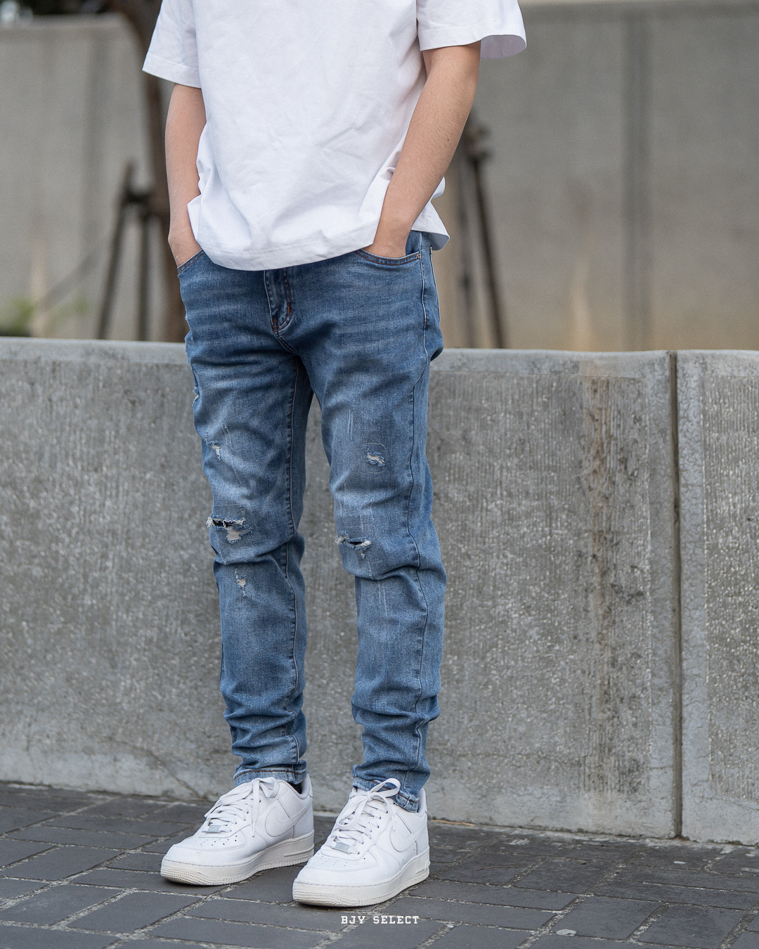 #現貨 Tailor collection 自製款 刷破 彈力牛仔褲 J9638 J9639 兩色