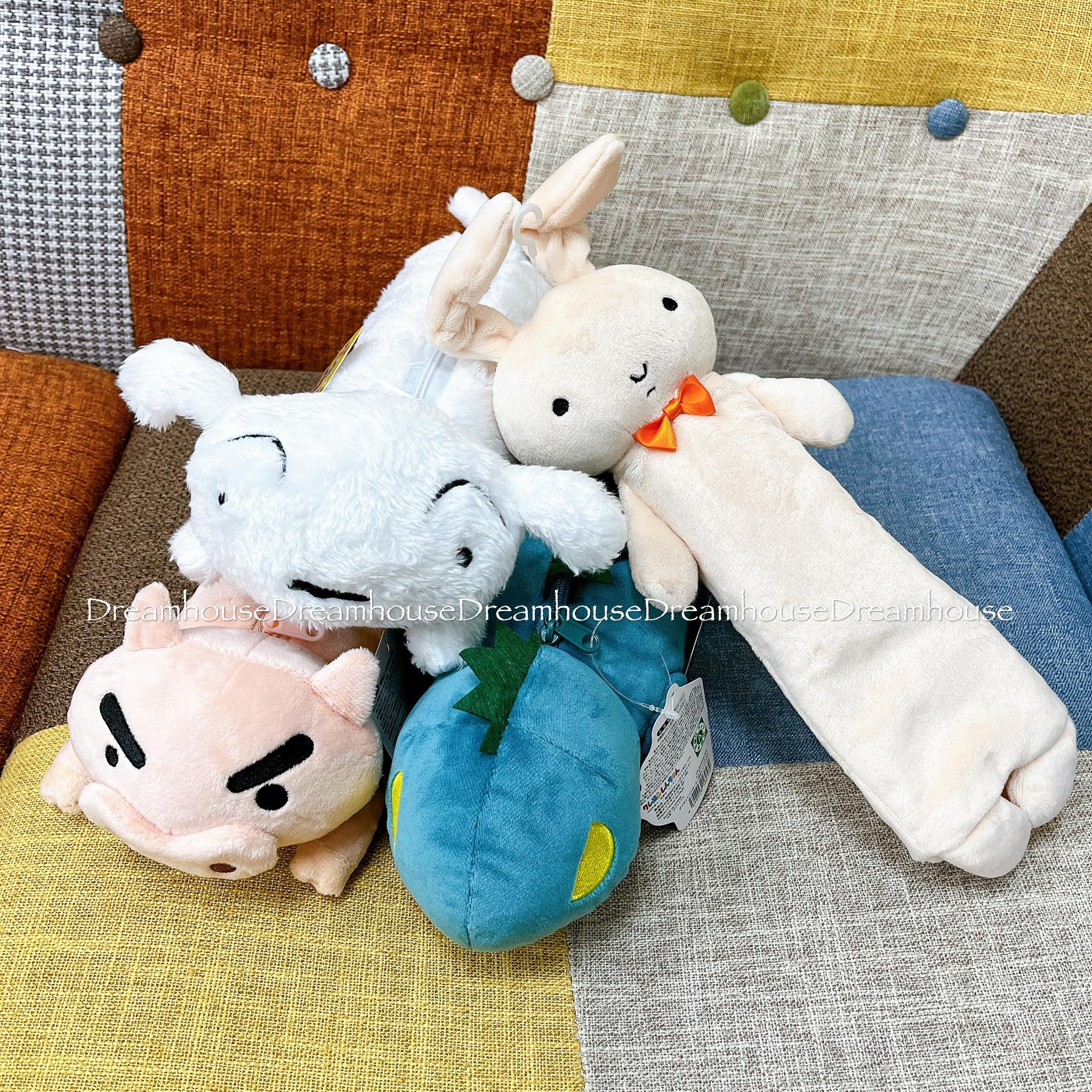 蠟筆小新 小白 肥嘟嘟左衛門 光屁屁怪獸 妮妮的兔子 絨毛筆袋 鉛筆盒 造型筆袋 絨毛鉛筆盒 筆袋 娃娃