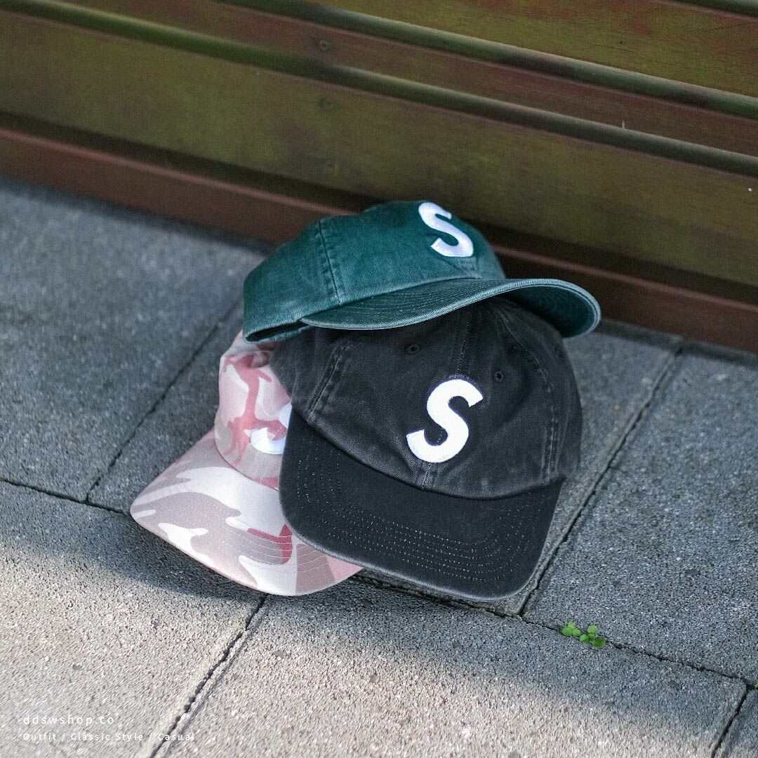 "現貨" Supreme 25SS Pigment Coated S Logo 6-Panel 水洗 老帽