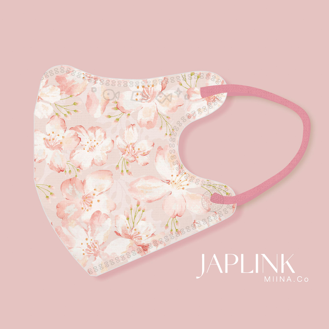 JAPLINK【 VXS 0~3歲 】3D 立體幼童口罩 / 小春櫻