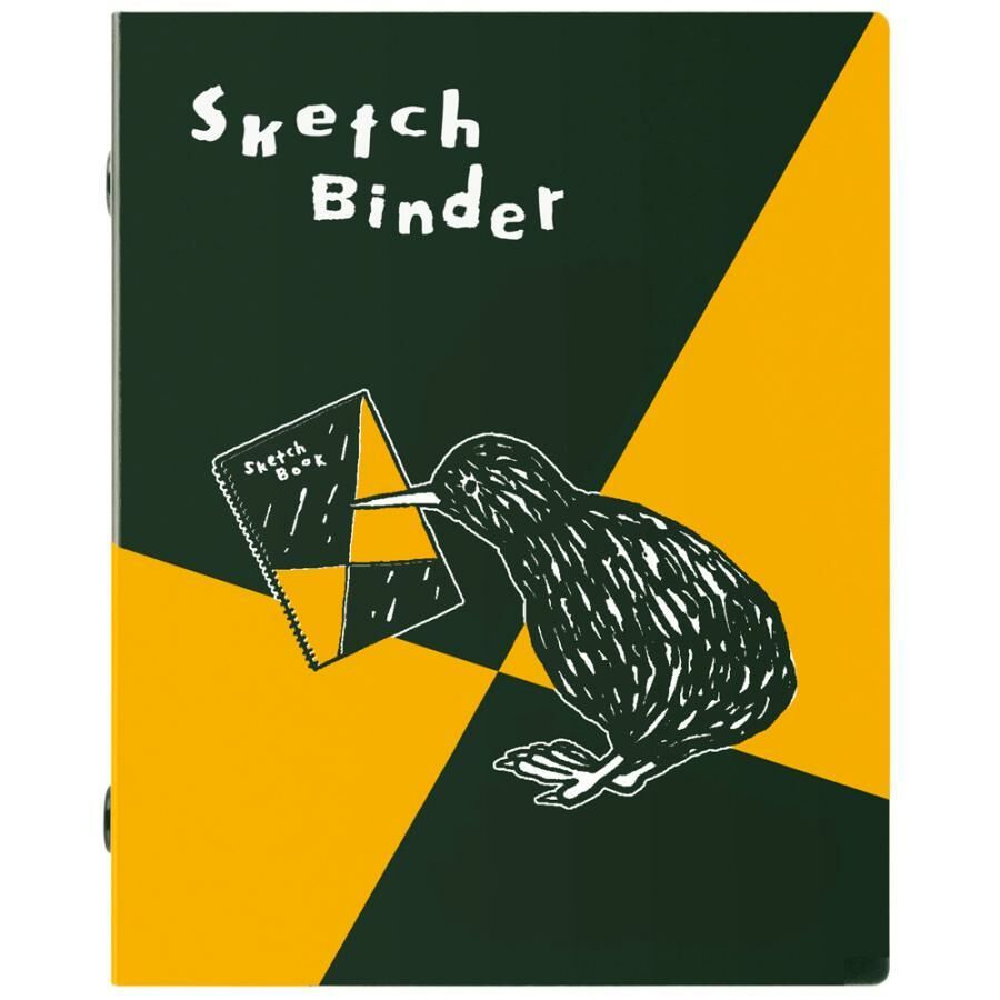 限定 9孔 迷你活頁夾 奇異鳥 附10枚畫用紙內頁 Sketchbook封面｜MARUMAN 日本