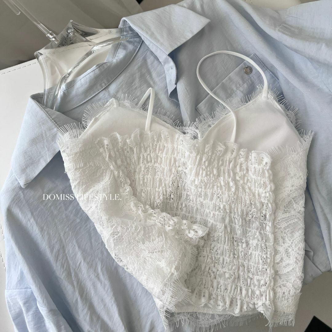 【蕾絲情話】DOMISS蕾絲背心 性感背心 吊帶 蕾絲上衣(現+預)