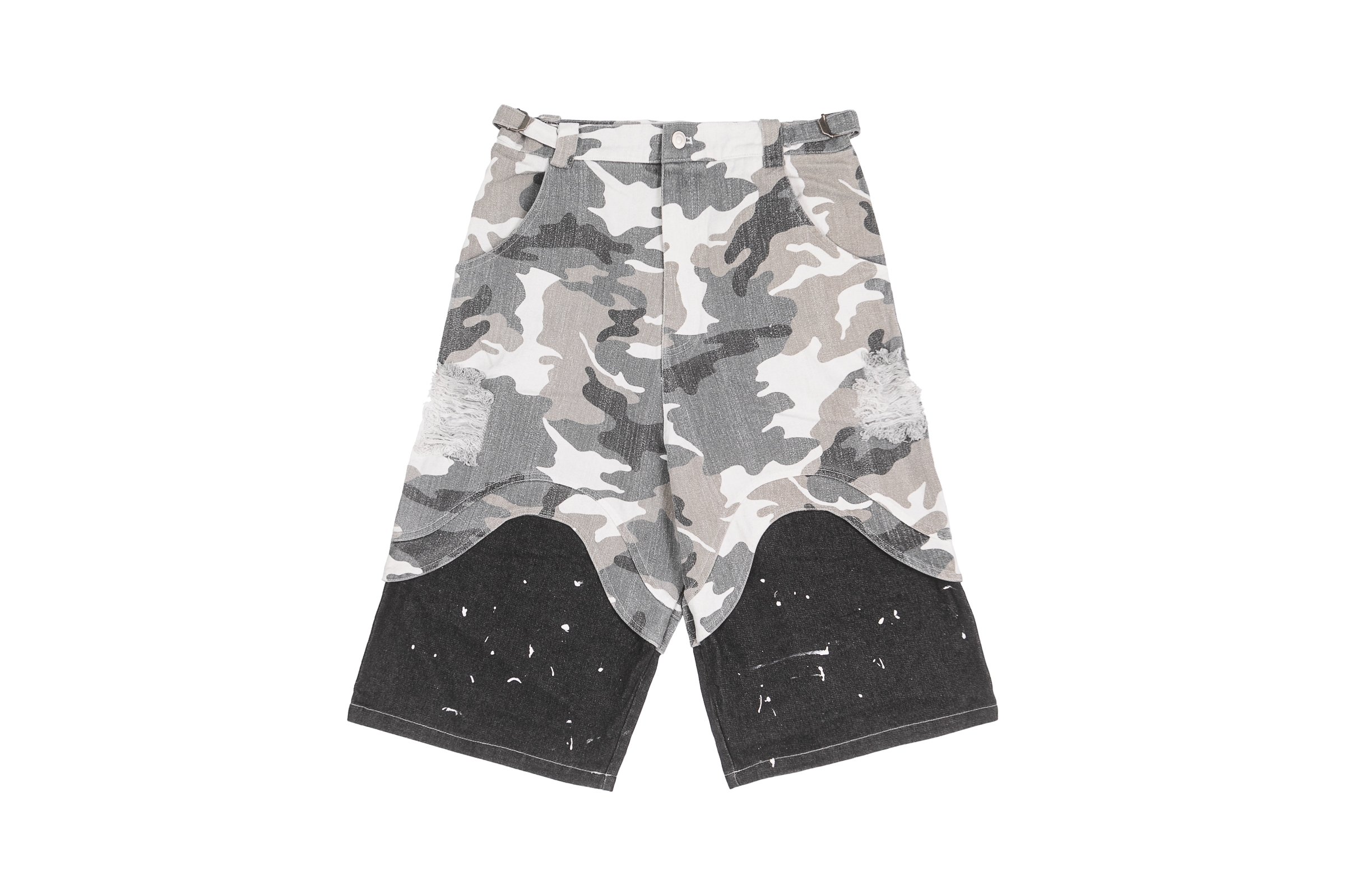 Kaesy Camo Armor Shorts - Light Grey