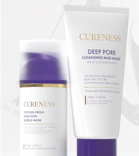 (2612)CURENESS清潔泡泡面膜組合