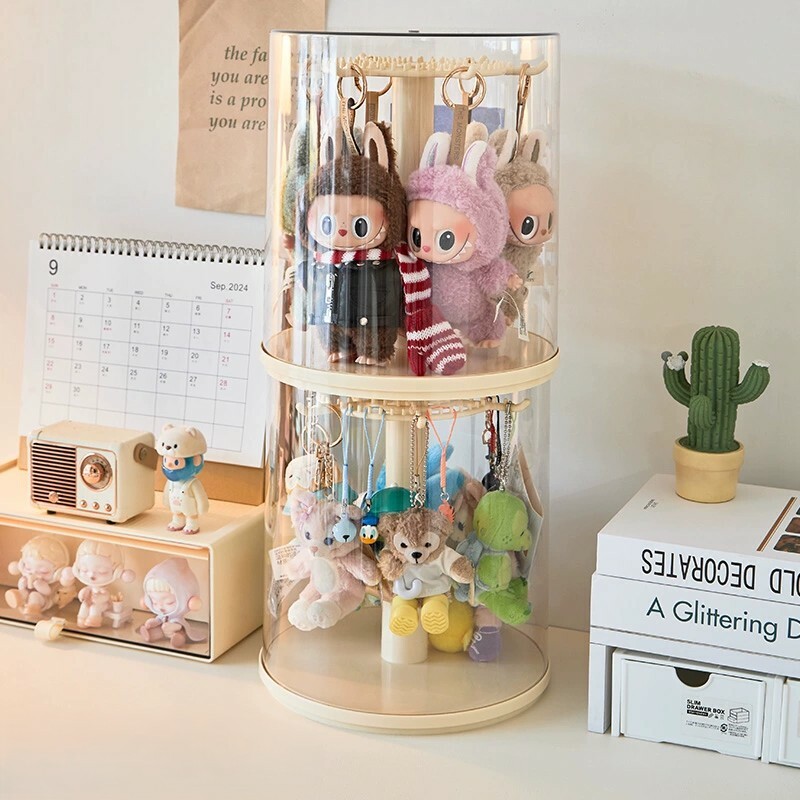 《5813》簡約玩偶吊飾旋轉展示收納盒