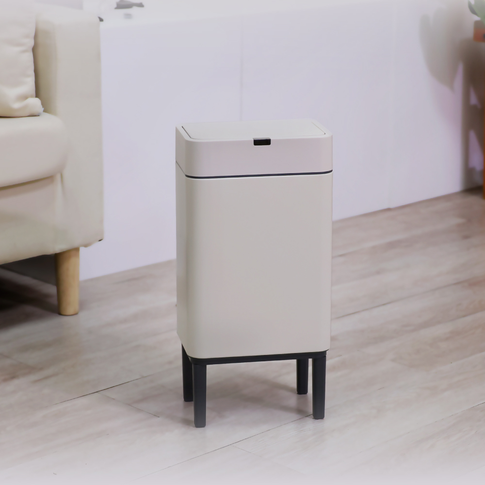 9L-CINKY 不鏽鋼高腳感應垃圾桶(灰色)  CK0921