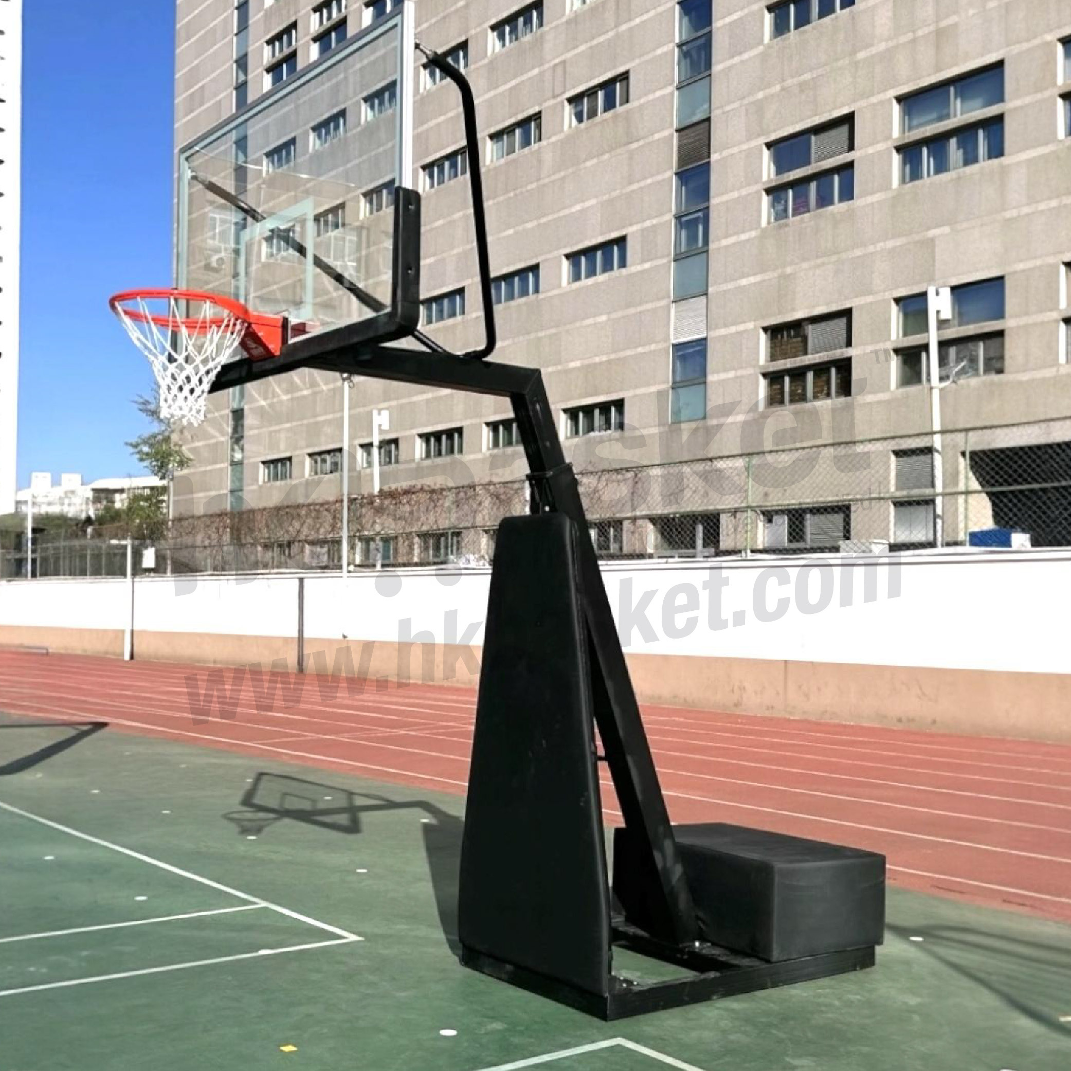 [訂購] HKteams 移動式標準板籃球架 - 成人升降款 TEBR006