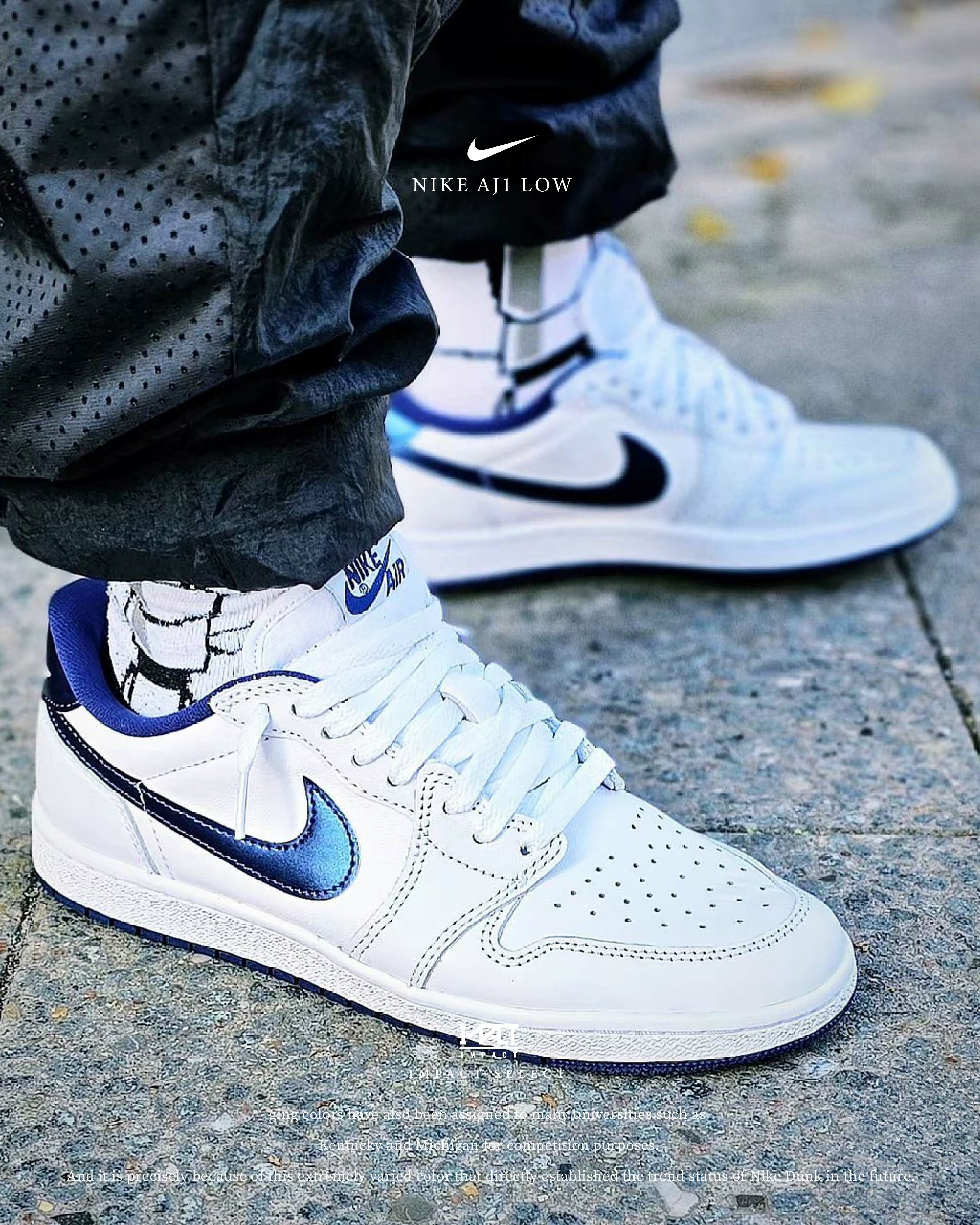 Nike Air Jordan AJ1 Low 金屬藍 海軍藍 皮革 金屬色 FB9933-141