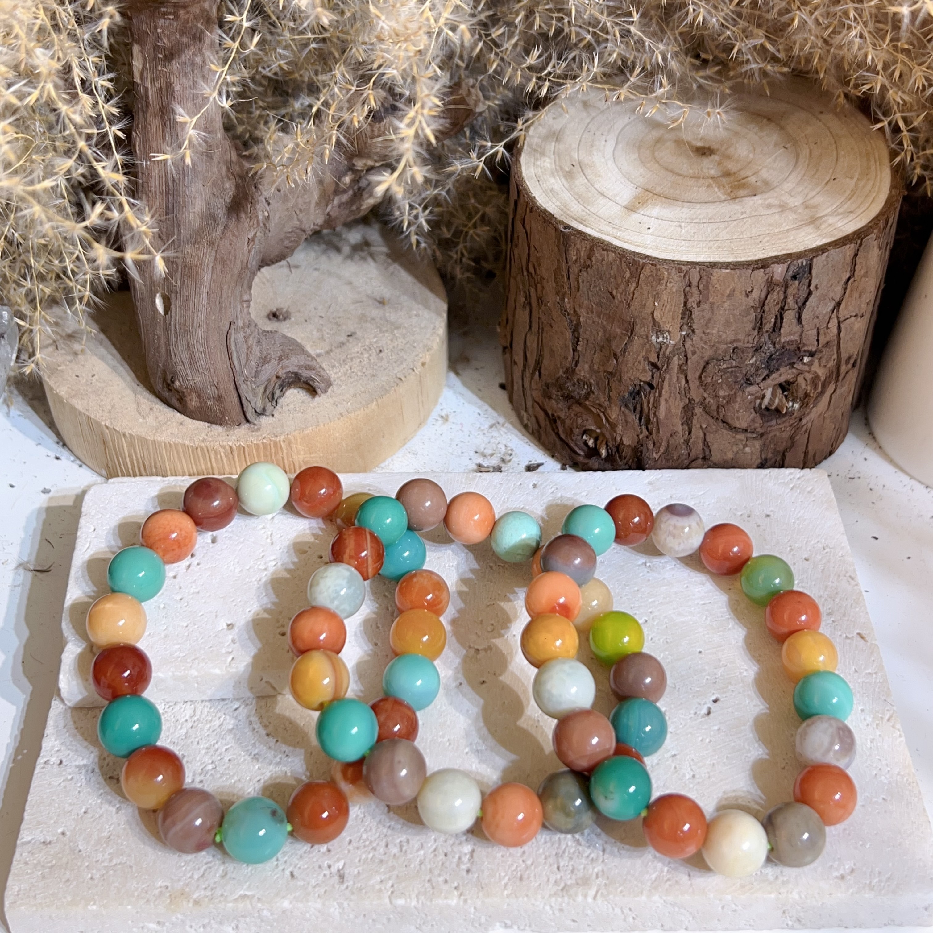 多寶彩瑪瑙手串 10mm