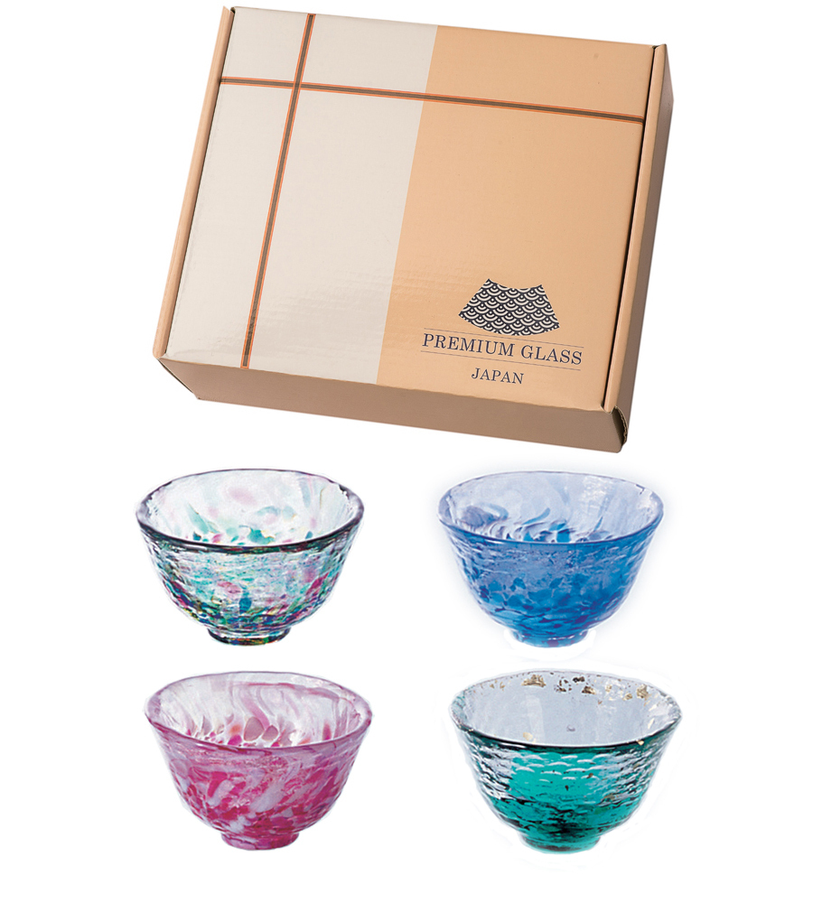 日本津輕_手作清酒杯組(4入禮盒組)/1組