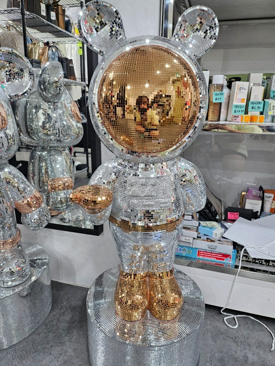 [S] GOLD FACE SPACE BLING BEAR , SZZ588 (SZZ588)