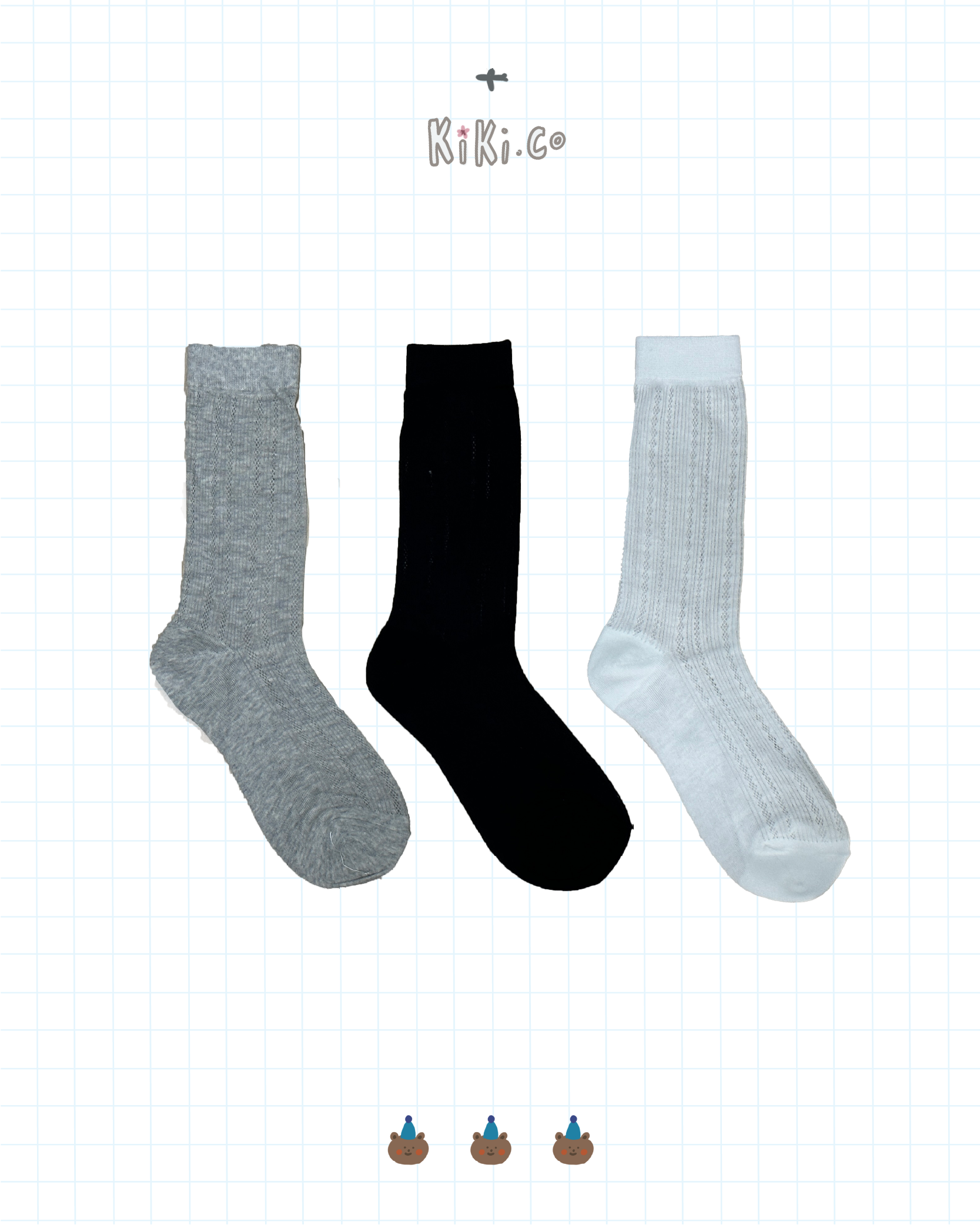 薄通花中筒襪仔