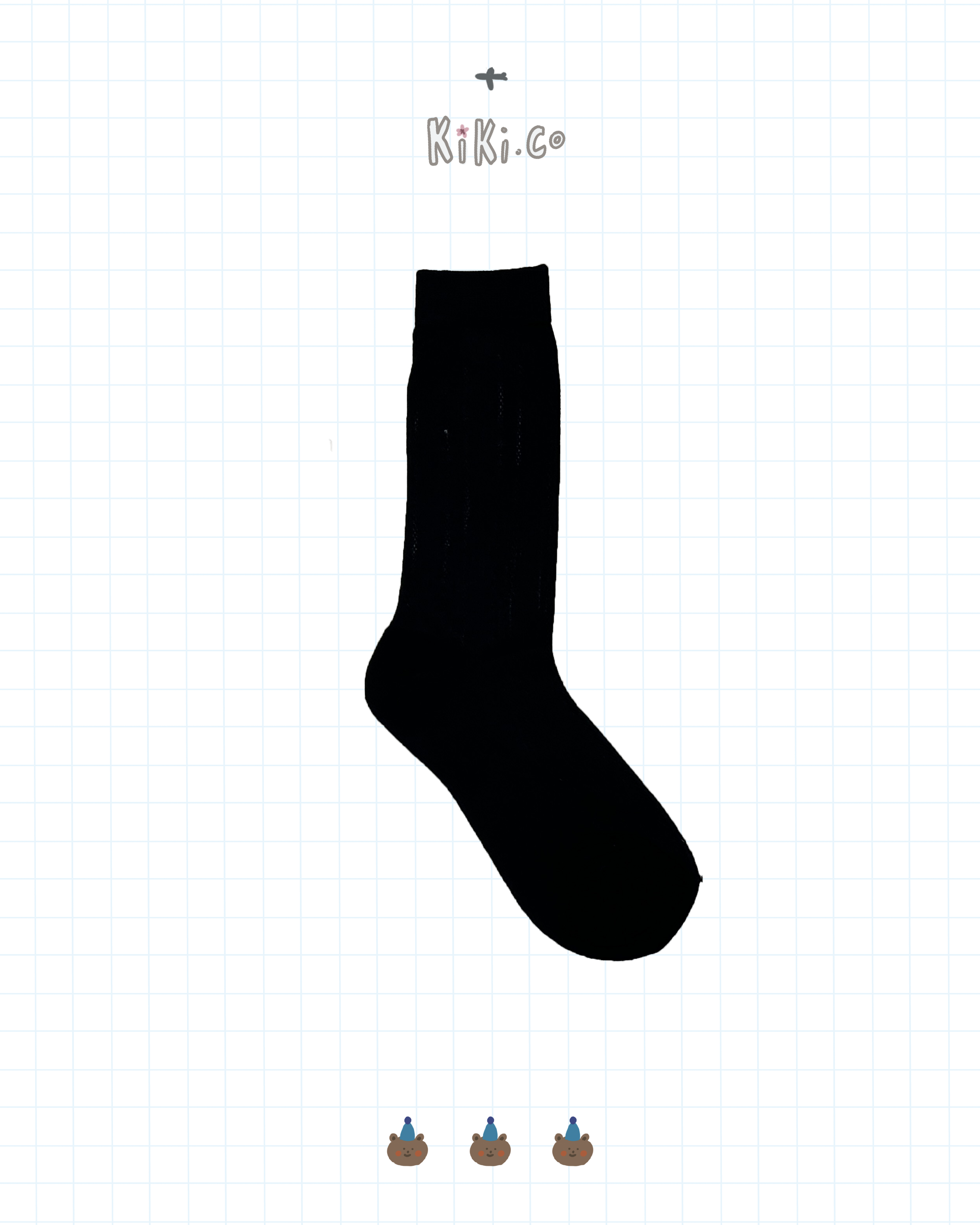 薄通花中筒襪仔