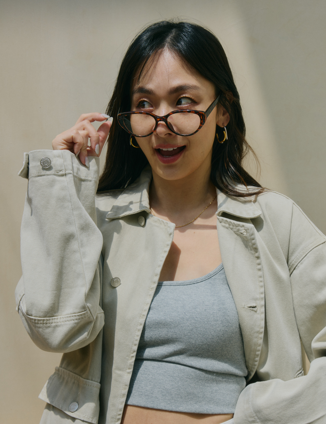 百搭時尚貓眼造型眼鏡（2色）