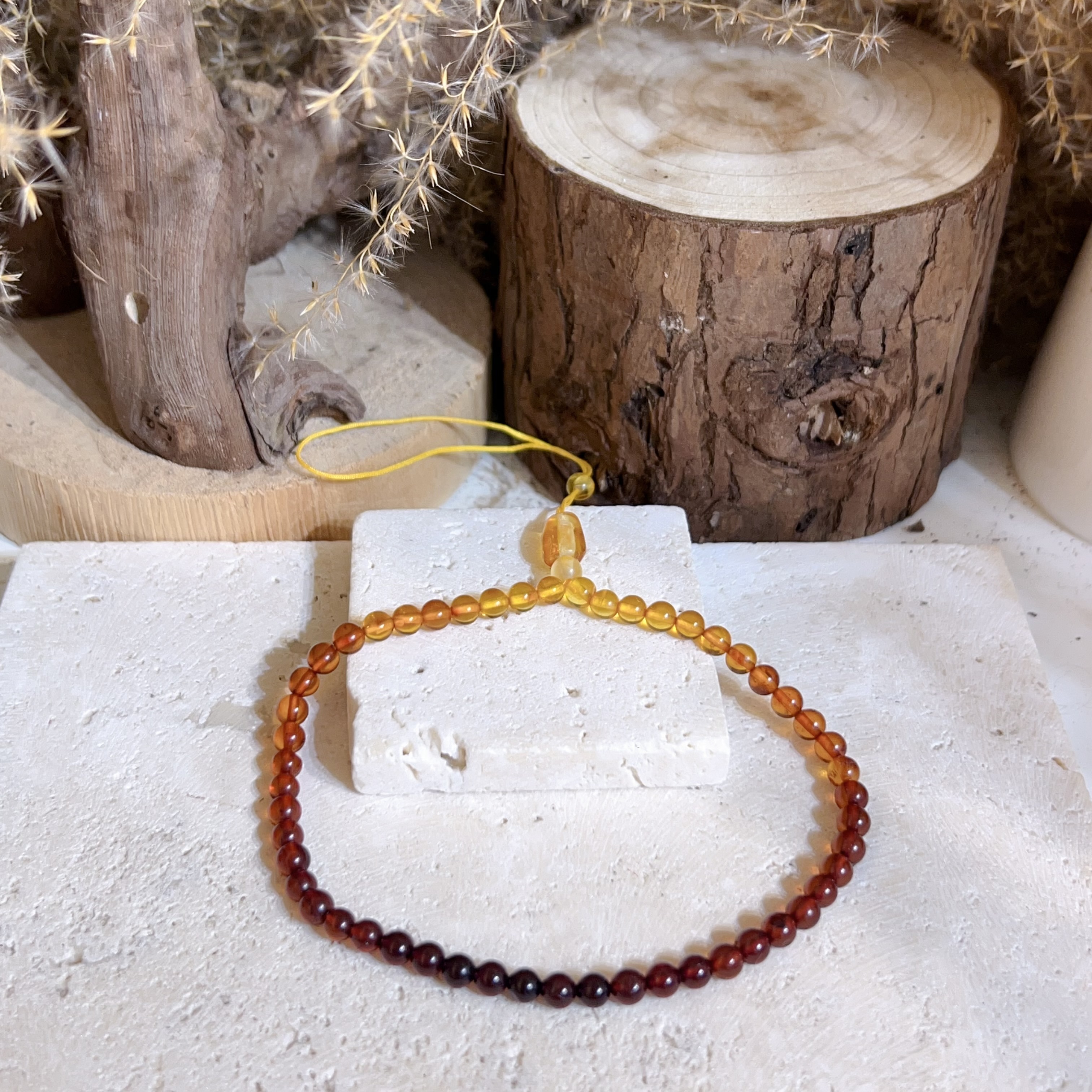 金珀血珀漸變手機鍊